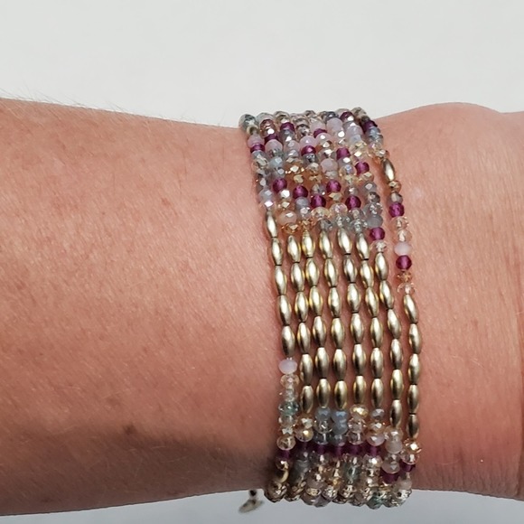 LOFT Multi-Color Multi-Strand Adjustable Beaded Bracelet - Picture 8 of 10